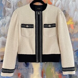 Maje Elegant Cream and Black Jacket